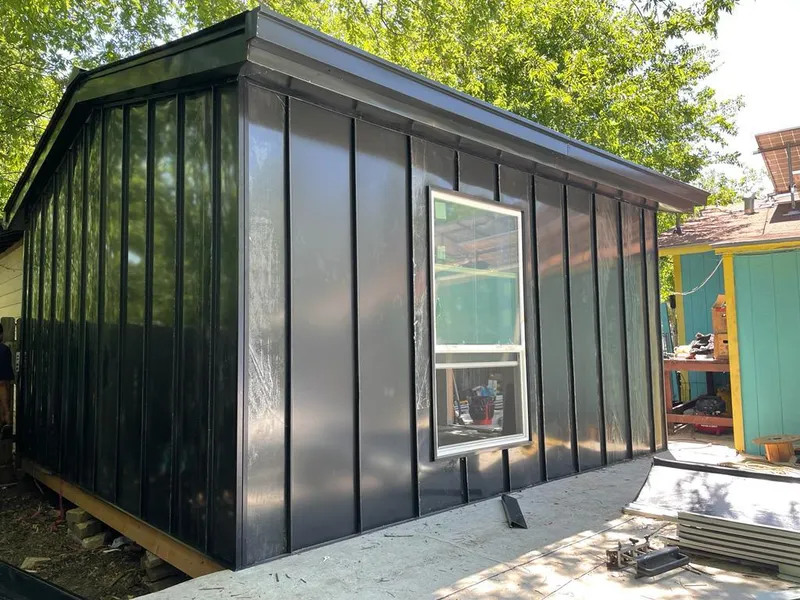 Black standing seam metal wall panels for Metal Roof Installation in Stony Point